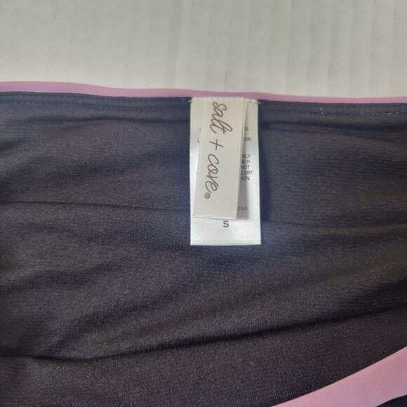 Salt & Cove Women Two Piece Lilac & Black Tankini Swimsuit Set Size S - Picture 13 of 14